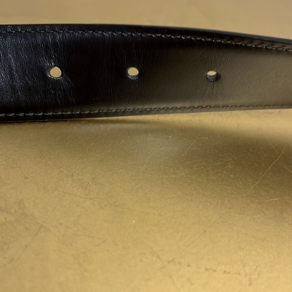 Vintage Gucci Belt Black Leather with Silver Buckle Logo Size 30 - Picture 7 of 7